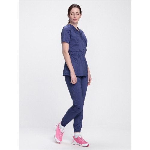 Костюм женский хирургический Модерн-004 (тк.Стрейч,120) MedLine, т.синий Костюм женский хирургический Модерн-004 (тк.Стрейч,120) MedLine, т.синий