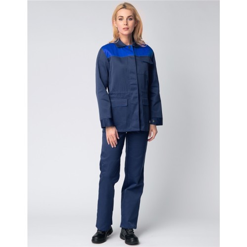 Костюм женский NEW (тк.Смесовая,210) брюки, т.синий/васильковый Костюм женский NEW (тк.Смесовая,210) брюки, т.синий/васильковый
