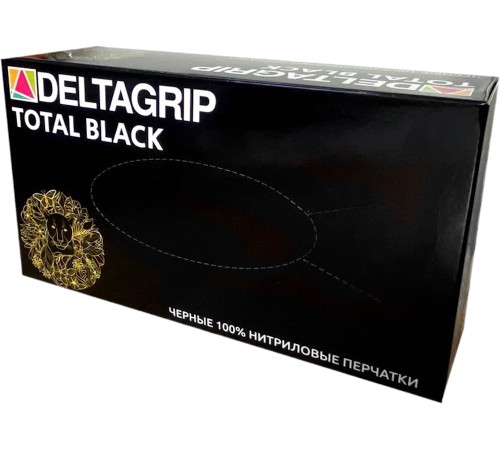 DELTAGRIP Total Black Перчатки нитриловые неопудренные черного цвета DELTAGRIP Total Black Перчатки нитриловые неопудренные черного цвета