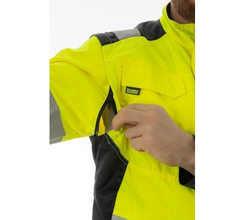 Куртка сигнальная Brodeks KS225, цвет жёлтый, чёрный Куртка сигнальная Brodeks KS225, цвет жёлтый, чёрный