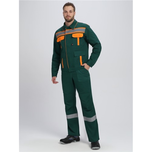 Костюм для ИТР СОП IMP (тк.Саржа,250) брюки, т.зеленый/оранжевый Костюм для ИТР СОП IMP (тк.Саржа,250) брюки, т.зеленый/оранжевый