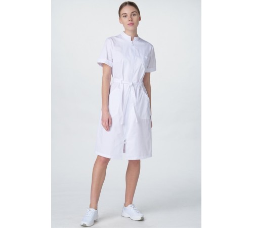 Халат женский Сансара-005 (тк.Смесовая,160) MedLine, белый Халат женский Сансара-005 (тк.Смесовая,160) MedLine, белый