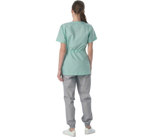 Костюм женский Симпл-001 (тк.Смесовая,120) MedLine, серый/мятный-74 Костюм женский Симпл-001 (тк.Смесовая,120) MedLine, серый/мятный-74