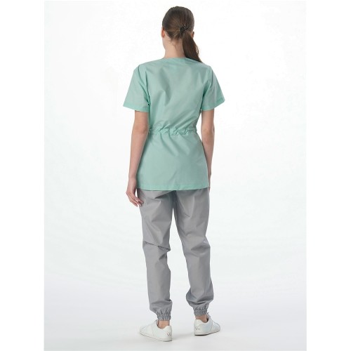 Костюм женский Симпл-001 (тк.Смесовая,120) MedLine, серый/мятный-74 Костюм женский Симпл-001 (тк.Смесовая,120) MedLine, серый/мятный-74