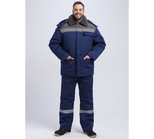 Куртка зимняя для бригадира NEW (тк.Смесовая,210), т.синий/серый Куртка зимняя для бригадира NEW (тк.Смесовая,210), т.синий/серый