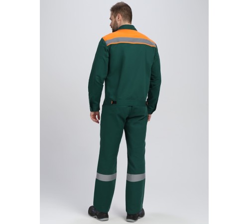 Костюм для ИТР СОП IMP (тк.Саржа,250) брюки, т.зеленый/оранжевый Костюм для ИТР СОП IMP (тк.Саржа,250) брюки, т.зеленый/оранжевый