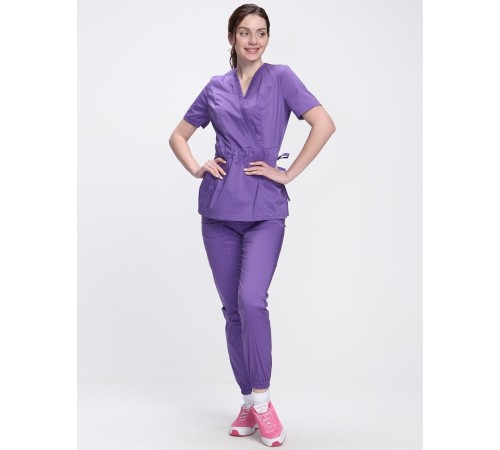 Костюм женский хирургический Модерн-004 (тк.Стрейч,120) MedLine, сиреневый Костюм женский хирургический Модерн-004 (тк.Стрейч,120) MedLine, сиреневый