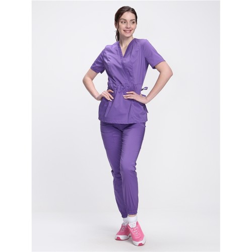 Костюм женский хирургический Модерн-004 (тк.Стрейч,120) MedLine, сиреневый Костюм женский хирургический Модерн-004 (тк.Стрейч,120) MedLine, сиреневый