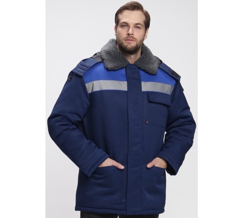 Куртка зимняя Бригада NEW (тк.Смесовая,210), т.синий/васильковый Куртка зимняя Бригада NEW (тк.Смесовая,210), т.синий/васильковый