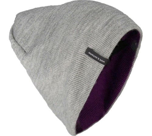Шапка Brodeks Light Bicolor, цвет фиолетовый, серый Шапка Brodeks Light Bicolor, цвет фиолетовый, серый