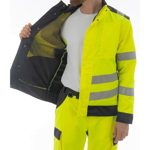 Куртка сигнальная Brodeks KS225, цвет жёлтый, чёрный Куртка сигнальная Brodeks KS225, цвет жёлтый, чёрный