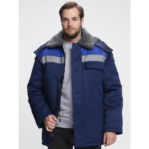 87487782 Куртка зимняя Бригада NEW (тк.Смесовая,210), т.синий/васильковый 87487782 Куртка зимняя Бригада NEW (тк.Смесовая,210), т.синий/васильковый