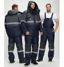 Костюм зимний Мегрес-2 СОП (тк.OxLine,90) п/к, т.серый/т.синий