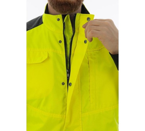 Куртка сигнальная Brodeks KS225, цвет жёлтый, чёрный Куртка сигнальная Brodeks KS225, цвет жёлтый, чёрный