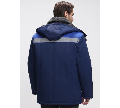 Куртка зимняя Бригада NEW (тк.Смесовая,210), т.синий/васильковый Куртка зимняя Бригада NEW (тк.Смесовая,210), т.синий/васильковый