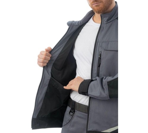 Куртка летняя мужская Brodeks KS202-C, 100% ХБ, цвет графит серый, чёрный Куртка летняя мужская Brodeks KS202-C, 100% ХБ, цвет графит серый, чёрный