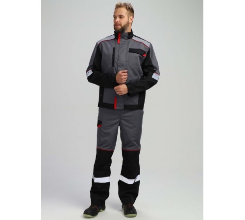 Костюм Сервис NEW (тк.Смесовая,240) п/к, серый/черный Костюм Сервис NEW (тк.Смесовая,240) п/к, серый/черный