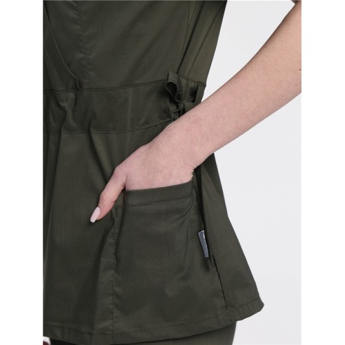 Костюм женский хирургический Модерн-004 (тк.Стрейч,120) MedLine, хаки Костюм женский хирургический Модерн-004 (тк.Стрейч,120) MedLine, хаки