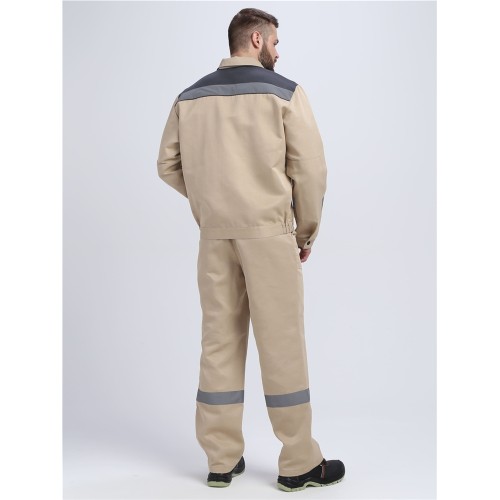 Костюм Лигор-1 СОП (тк.Смесовая,210) брюки, бежевый/т.серый Костюм Лигор-1 СОП (тк.Смесовая,210) брюки, бежевый/т.серый