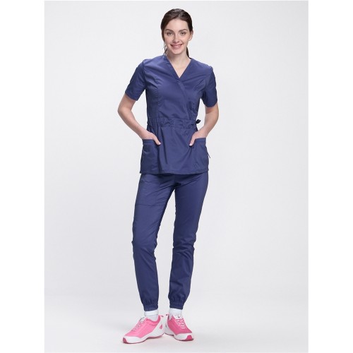 Костюм женский хирургический Модерн-004 (тк.Стрейч,120) MedLine, т.синий Костюм женский хирургический Модерн-004 (тк.Стрейч,120) MedLine, т.синий