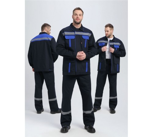 Костюм для ИТР СОП UZ (тк.Саржа,250) брюки, т.синий/васильковый Костюм для ИТР СОП UZ (тк.Саржа,250) брюки, т.синий/васильковый
