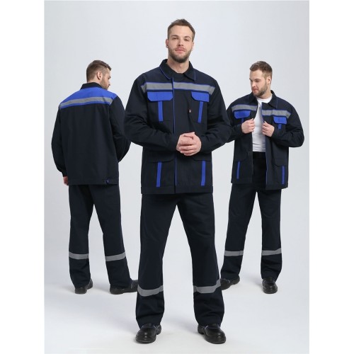 Костюм для ИТР СОП UZ (тк.Саржа,250) брюки, т.синий/васильковый Костюм для ИТР СОП UZ (тк.Саржа,250) брюки, т.синий/васильковый
