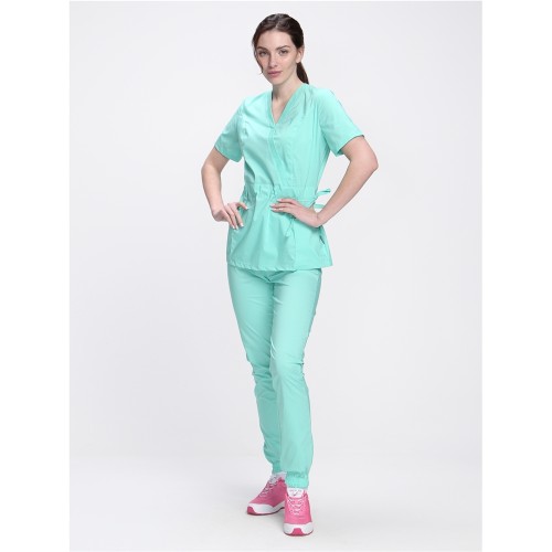 Костюм женский хирургический Модерн-004 (тк.Стрейч,120) MedLine, мятный Костюм женский хирургический Модерн-004 (тк.Стрейч,120) MedLine, мятный