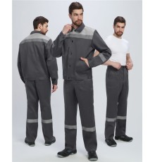 Костюм Лигор-1 СОП (тк.Смесовая,210) брюки, т.серый/св.серый
