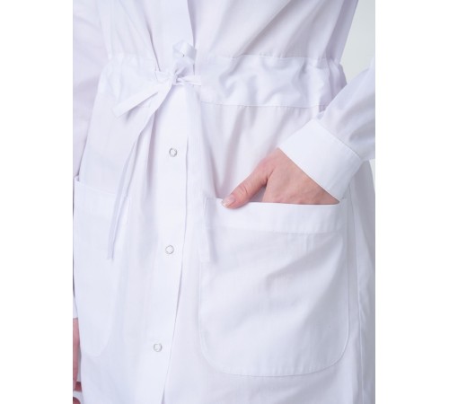 Халат женский Сансара-001 (тк.Смесовая,160) MedLine, белый Халат женский Сансара-001 (тк.Смесовая,160) MedLine, белый