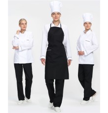 Костюм женский повара Гурман (тк.ТиСи), белый/черный