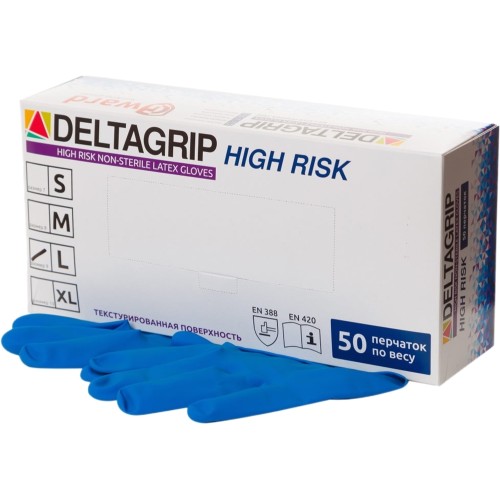 DELTAGRIP High Risk Перчатки латексные неопудренные DELTAGRIP High Risk Перчатки латексные неопудренные