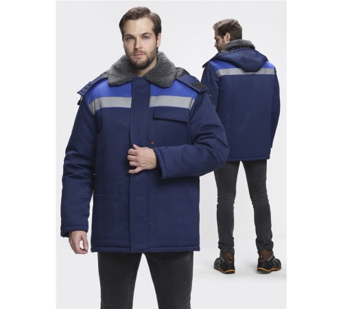 Куртка зимняя Бригада NEW (тк.Смесовая,210), т.синий/васильковый Куртка зимняя Бригада NEW (тк.Смесовая,210), т.синий/васильковый