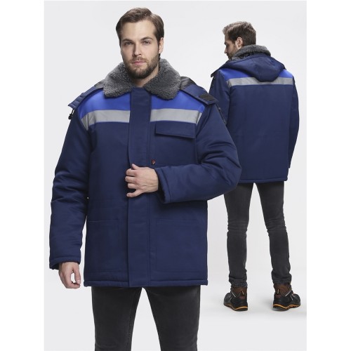 87487782 Куртка зимняя Бригада NEW (тк.Смесовая,210), т.синий/васильковый 87487782 Куртка зимняя Бригада NEW (тк.Смесовая,210), т.синий/васильковый