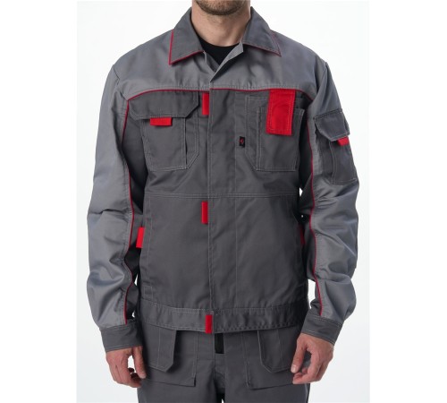 Костюм Союз-Профессионал-1 IMP (тк.Смесовая,240) брюки, т.серый/св.серый/красный Костюм Союз-Профессионал-1 IMP (тк.Смесовая,240) брюки, т.серый/св.серый/красный