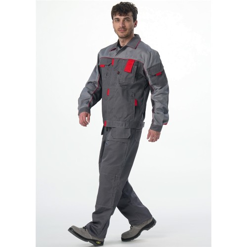 Костюм Союз-Профессионал-1 (тк.Балтекс,240) брюки, т.серый/св.серый/красный Костюм Союз-Профессионал-1 (тк.Балтекс,240) брюки, т.серый/св.серый/красный