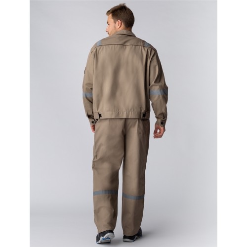 Костюм Респект (тк.Саржа,250) брюки, бежевый/коричневый Костюм Респект (тк.Саржа,250) брюки, бежевый/коричневый