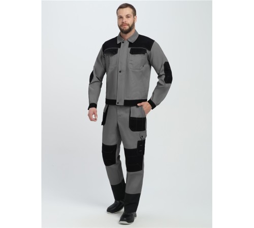 Костюм Вестгард-1 (тк.Канвас,260) брюки, т.серый/черный Костюм Вестгард-1 (тк.Канвас,260) брюки, т.серый/черный