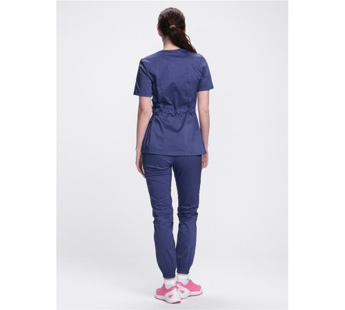 Костюм женский хирургический Модерн-004 (тк.Стрейч,120) MedLine, т.синий Костюм женский хирургический Модерн-004 (тк.Стрейч,120) MedLine, т.синий