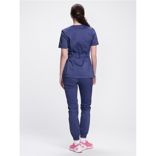 Костюм женский хирургический Модерн-004 (тк.Стрейч,120) MedLine, т.синий Костюм женский хирургический Модерн-004 (тк.Стрейч,120) MedLine, т.синий
