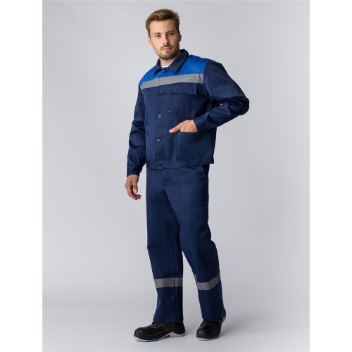 Костюм Труженик-2 СОП (тк.Смесовая,210) п/к, т.синий/васильковый Костюм Труженик-2 СОП (тк.Смесовая,210) п/к, т.синий/васильковый