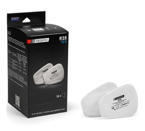 Фильтр противоаэрозольный RESPIK® R25 P2 R (2 шт) Фильтр противоаэрозольный RESPIK® R25 P2 R (2 шт)