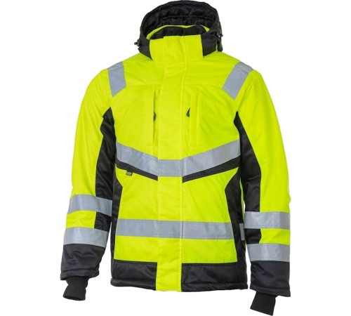 Куртка сигнальная зимняя Brodeks KW216, цвет жёлтый, чёрный Куртка сигнальная зимняя Brodeks KW216, цвет жёлтый, чёрный