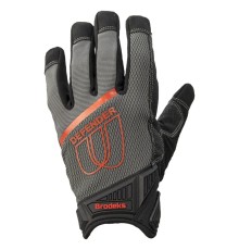 Перчатки рабочие Brodeks G-62, цвет серый, чёрный, красный