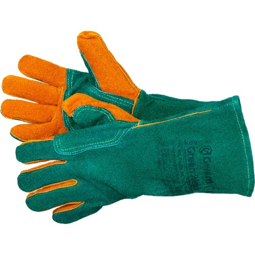 Green Welder Краги из спилка зеленого цвета с усилением, прошиты огнеупорной нитью Green Welder Краги из спилка зеленого цвета с усилением, прошиты огнеупорной нитью