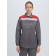 Костюм женский Весна-1 СОП NEW (тк.Смесовая,210) брюки, т.серый/красный