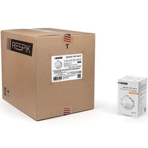 Респиратор чашеобразный RESPIK® RS2201 без клапана, FFP1 (20 шт) Респиратор чашеобразный RESPIK® RS2201 без клапана, FFP1 (20 шт)