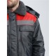 Куртка зимняя для бригадира NEW (тк.Оксфорд), т.серый/красный