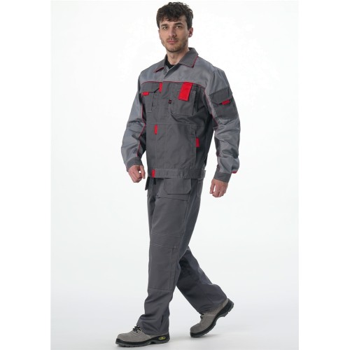 Костюм Союз-Профессионал-2 (тк.Балтекс,240) п/к, т.серый/св.серый/красный Костюм Союз-Профессионал-2 (тк.Балтекс,240) п/к, т.серый/св.серый/красный