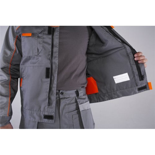Костюм Союз-Профессионал-1 (тк.Балтекс,240) брюки, серый/св.серый/оранжевый Костюм Союз-Профессионал-1 (тк.Балтекс,240) брюки, серый/св.серый/оранжевый
