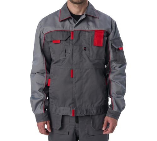 Костюм Союз-Профессионал-1 (тк.Балтекс,240) брюки, т.серый/св.серый/красный Костюм Союз-Профессионал-1 (тк.Балтекс,240) брюки, т.серый/св.серый/красный